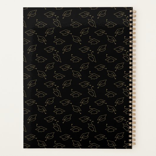 名前をカスタムする及び年次の卒業祝い プランナー手帳 (裏面)