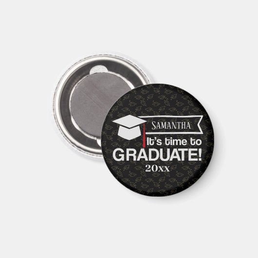 名前をカスタムする及び年次の卒業祝い マグネット (正面/裏面)