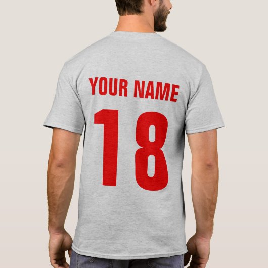 名前をカスタムする及び数おもしろいなラクロスのゴールキーパーのティー Tシャツ (裏面)