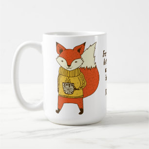 名前をカスタムする及び文字のキツネの為のマグ コーヒーマグカップ