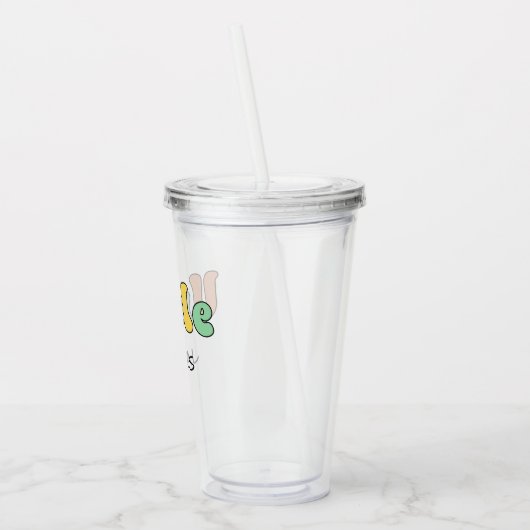 名前をカスタムする叔父レトロギフト |おじさんパーソナライズされた アクリルタンブラー (左)