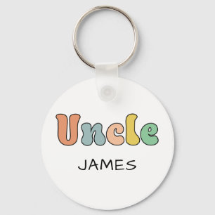 名前をカスタムする叔父レトロギフト  おじさんパーソナライズされた キーホルダー