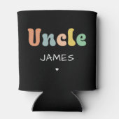 名前をカスタムする叔父レトロギフト |おじさんパーソナライズされた 缶クーラー (裏面)