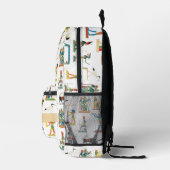 名前をカスタムする古代エジプトヴィンテージエジプトスクール プリントバックパック (右)