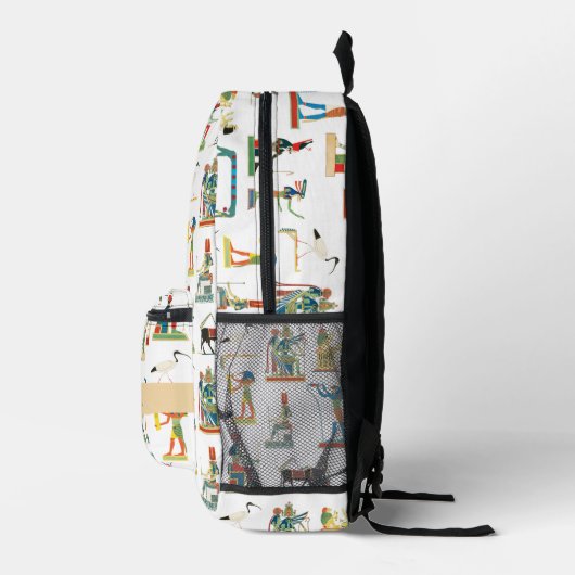 名前をカスタムする古代エジプトヴィンテージエジプトスクール プリントバックパック (右)