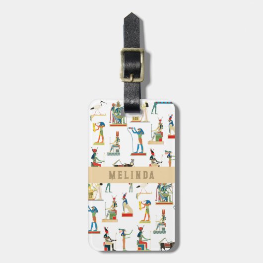 名前をカスタムする古代エジプトヴィンテージエジプト ラゲッジタグ (正面縦)
