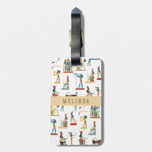 名前をカスタムする古代エジプトヴィンテージエジプト ラゲッジタグ (裏面縦)
