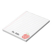 名前をカスタムする可愛い「最高の先生・エバーアップル・ワードアート ノートパッド (回転)