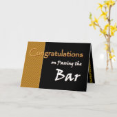 名前をカスタムする合格バー試験A01 カード (黄色い花)