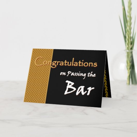 名前をカスタムする合格バー試験A01 カード (正面)