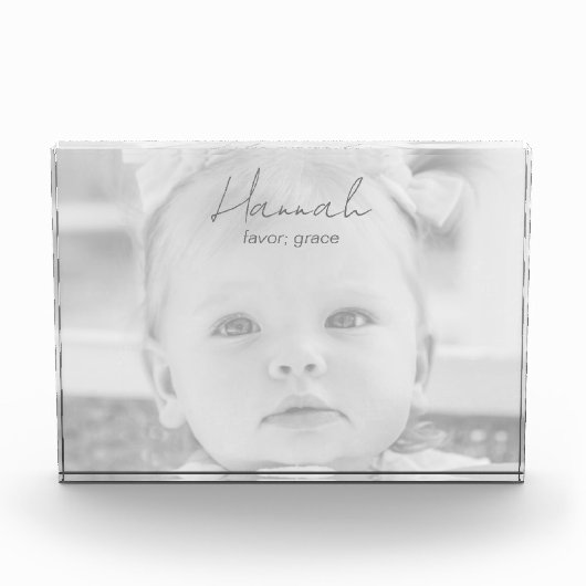 名前をカスタムする名の意味Child B/Wフォトブロック フォトブロック (正面)