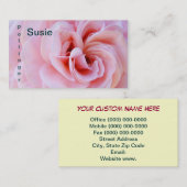 名前をカスタムする名刺ピンクローズフラワー 名刺 (正面/裏面)