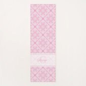 名前をカスタムする名門私立校風のインピンクマンダラダイヤモンドタイル ヨガマット (正面)