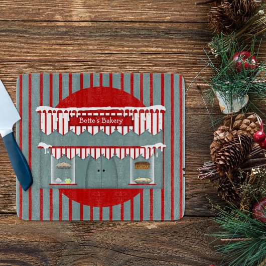 名前をカスタムする国ベーカリー カッティングボード