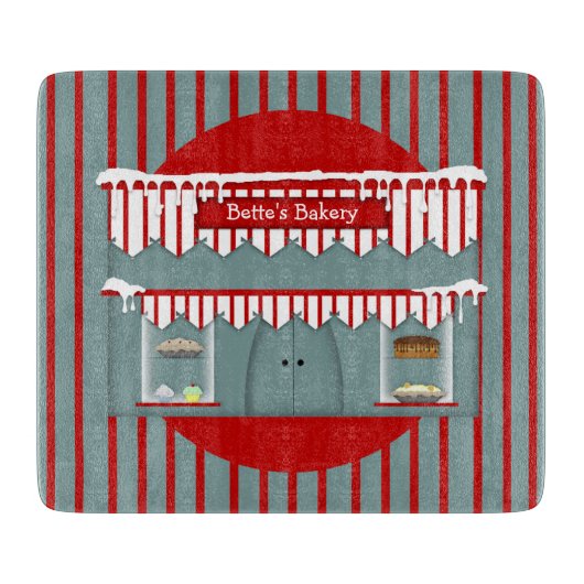 名前をカスタムする国ベーカリー カッティングボード (正面)