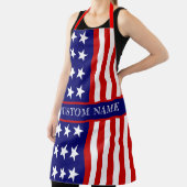 名前をカスタムする国旗のエプロン – 7月4日BBQギフト エプロン (インサイチュ)