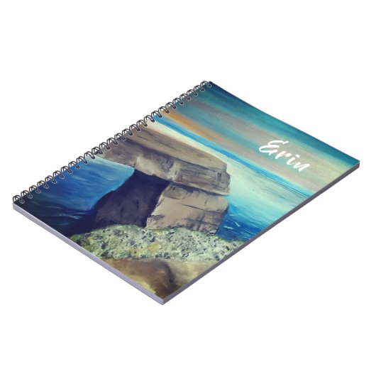 名前をカスタムする地中海の景観 ノートブック (左側)