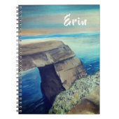 名前をカスタムする地中海の景観 ノートブック (正面)