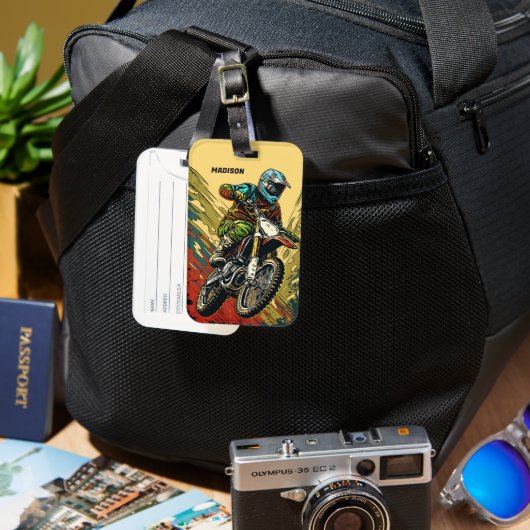 名前をカスタムする基十字 ラゲッジタグ (正面&裏面)