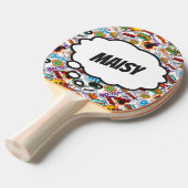 名前をカスタムする基金トレンディー漫画簿 卓球ラケット (正面アングル)