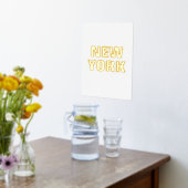 名前をカスタムする場 | NEW YORK金ゴールド 箔ポスター (レイダウン (キッチン))