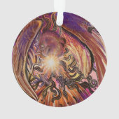 名前をカスタムする太陽のバーストホーク オーナメント (裏面)