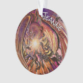 名前をカスタムする太陽のバーストホーク オーナメント (正面)