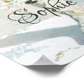 名前をカスタムする女性のカーボーイの花付き絵を描ブーツ ポスター (角)