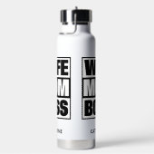 名前をカスタムする妻 – ママ – ボス ウォーターボトル (右面)