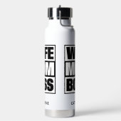 名前をカスタムする妻 – ママ – ボス ウォーターボトル (左面)