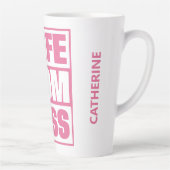 名前をカスタムする妻 – ママ – ボス カフェラテマグ (右)