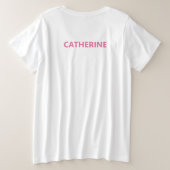 名前をカスタムする妻 – ママ – ボス プラスサイズTシャツ (デザイン裏面)