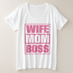 名前をカスタムする妻 – ママ – ボス プラスサイズTシャツ