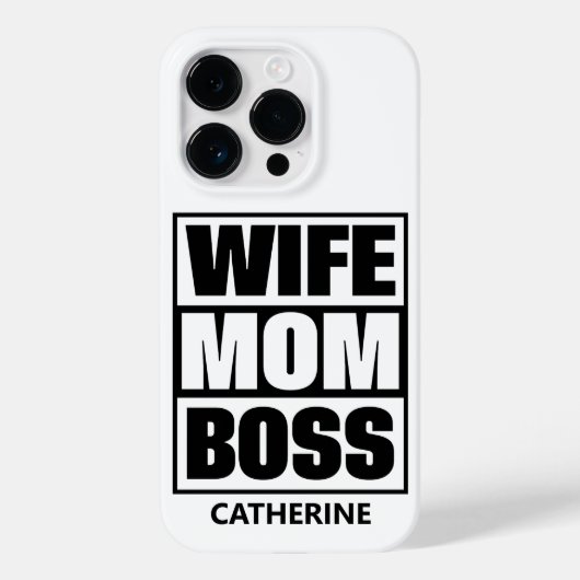名前をカスタムする妻 – ママ – ボス Case-Mate iPhoneケース (裏面)