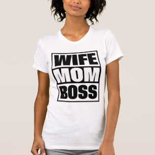 名前をカスタムする妻 – ママ – ボス Tシャツ