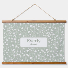 名前をカスタムする子供部屋デコールファームハウスフローラ 吊り下げ型タペストリー
