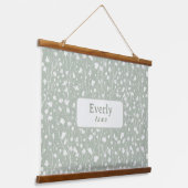 名前をカスタムする子供部屋デコールファームハウスフローラ 吊り下げ型タペストリー (傾斜あり)