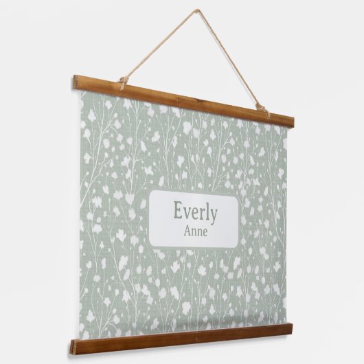 名前をカスタムする子供部屋デコールファームハウスフローラ 吊り下げ型タペストリー (傾斜あり)