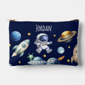 名前をカスタムする宇宙飛行士宇宙惑星新学期 アクセサリーポーチ (正面)
