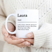 名前をカスタムする定義ミニマリスト白黒 コーヒーマグカップ