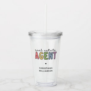 名前をカスタムする実在不動産業者  不動産仲介業者ギフト アクリルタンブラー