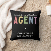 名前をカスタムする実在不動産業者 |不動産仲介業者ギフト クッション (ブランケット)