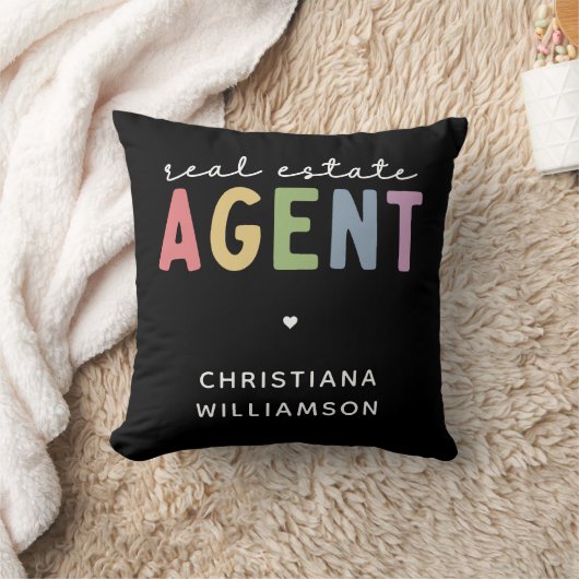 名前をカスタムする実在不動産業者 |不動産仲介業者ギフト クッション (ブランケット)