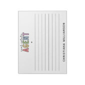 名前をカスタムする実在不動産業者 |不動産仲介業者ギフト ノートパッド (回転)