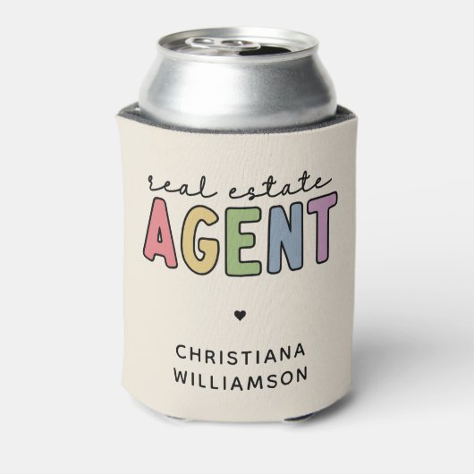 名前をカスタムする実在不動産業者 |不動産仲介業者ギフト 缶クーラー (缶裏面)