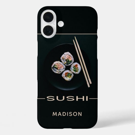 名前をカスタムする寿司の電話代 Case-Mate iPhoneケース (裏面)