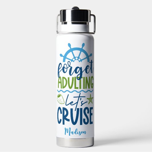 名前をカスタムする巡航 ウォーターボトル (背面)