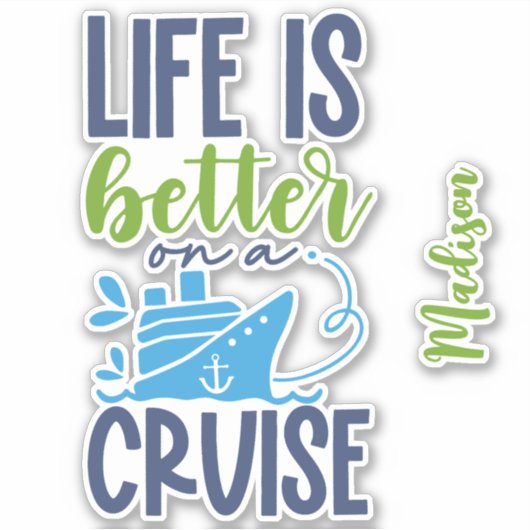 名前をカスタムする巡航 シール (正面)