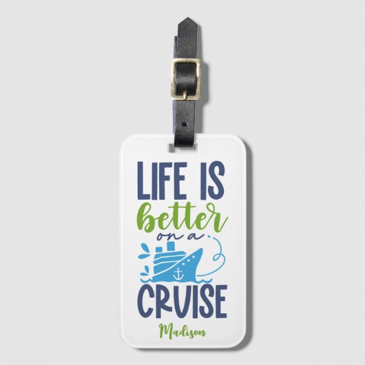 名前をカスタムする巡航 ラゲッジタグ (正面縦)