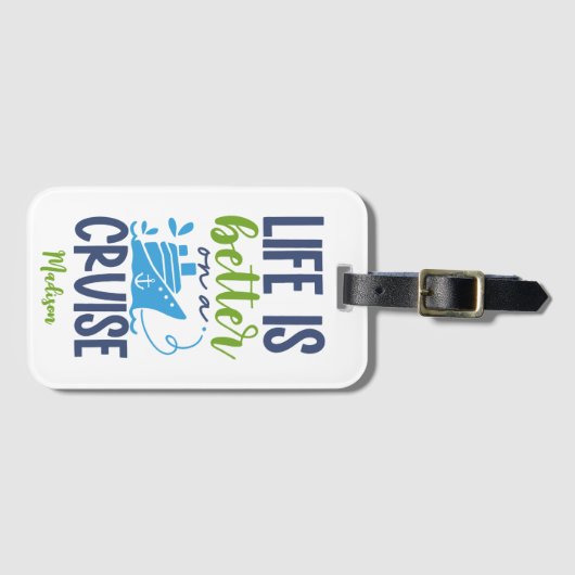 名前をカスタムする巡航 ラゲッジタグ (正面横)